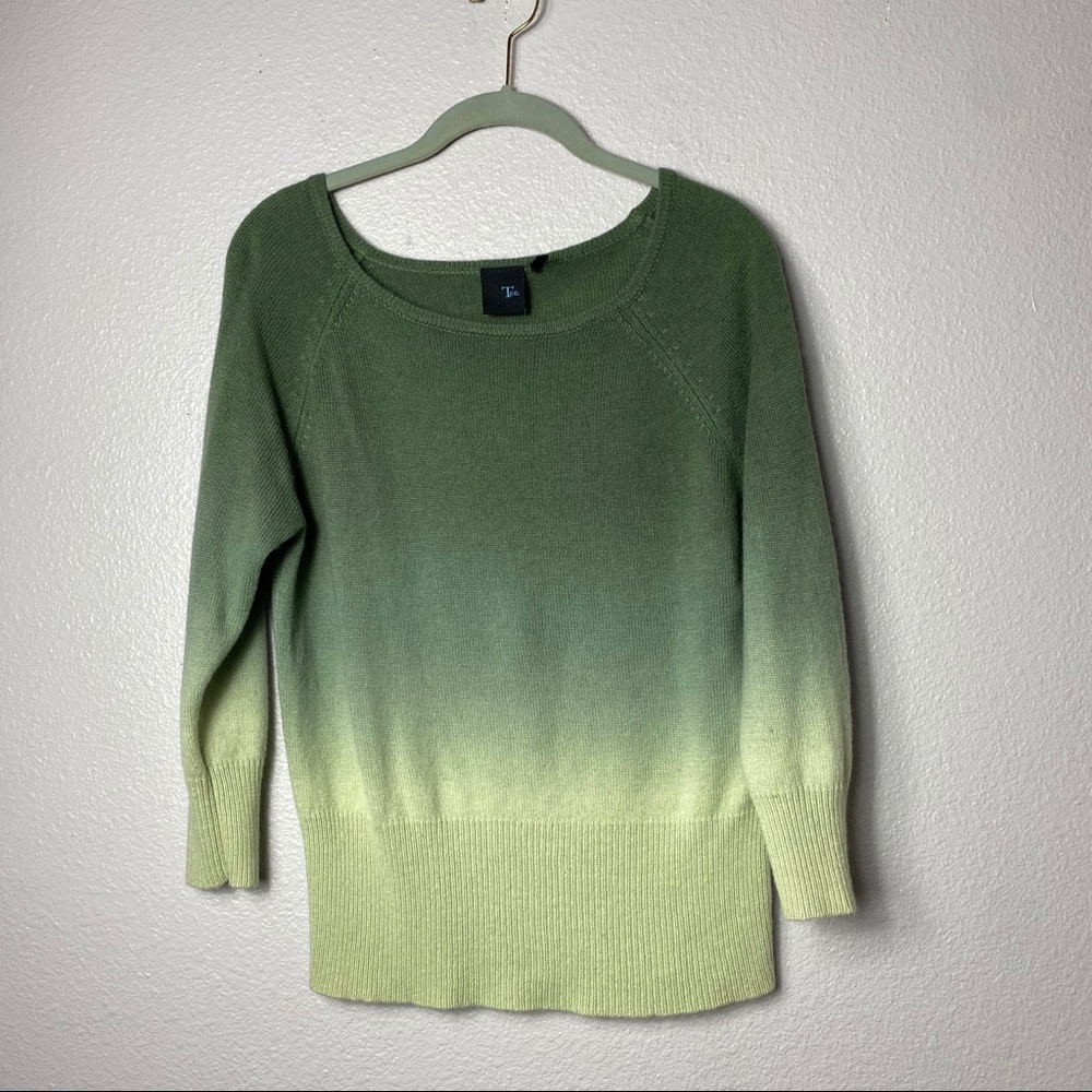 Tco. Green Ombré super soft sweater large